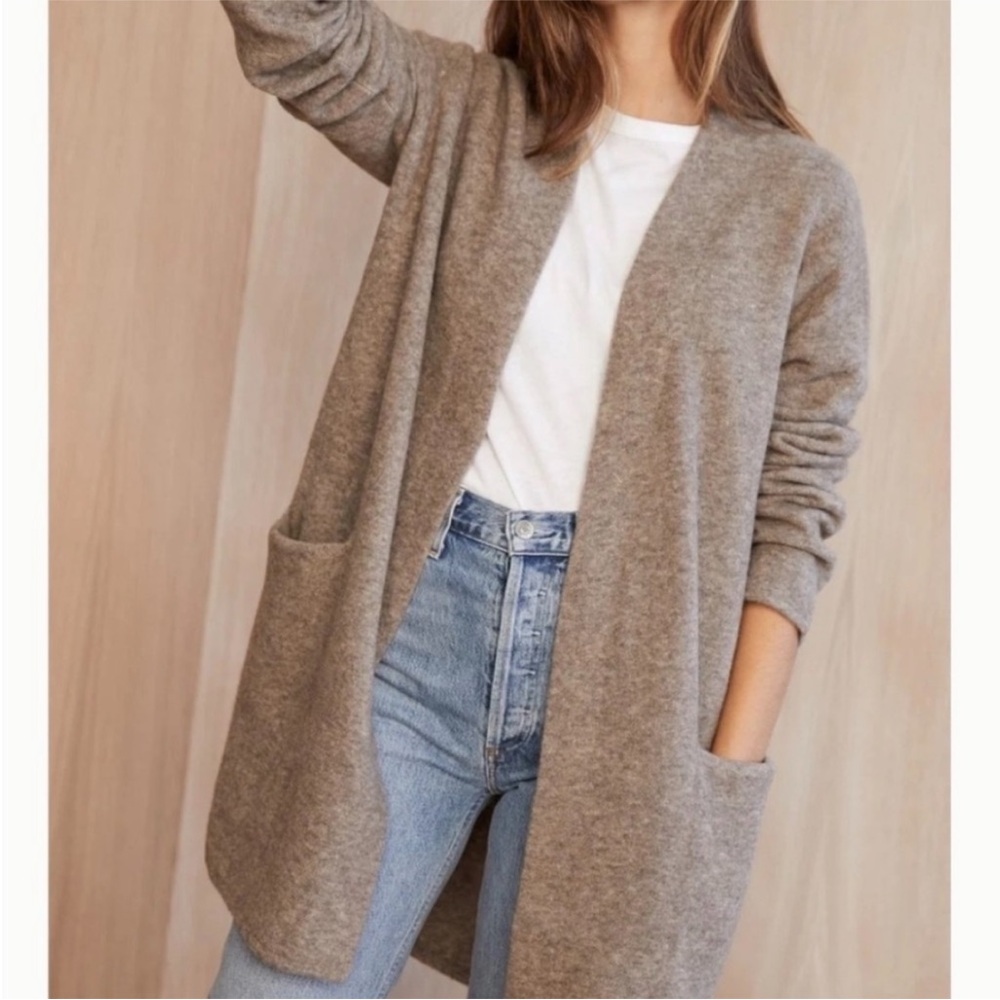 Jenni Kayne Taupe Wool Cardigan
